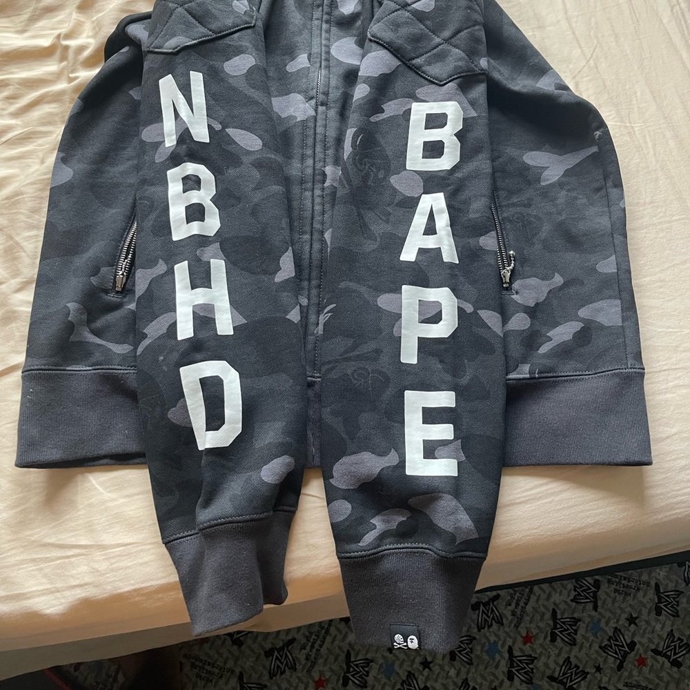 BAPE NBHD Camo Shark Hoodie Men's